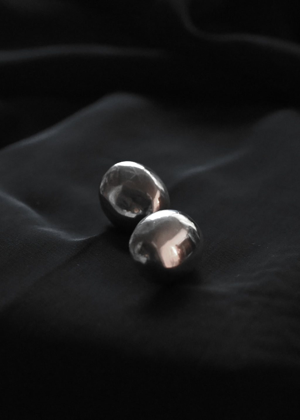 Silver Bean Earrings