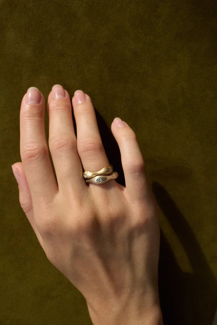 "Dunton Ellerkamp" Owen Ring - Thin w/ Diamonds