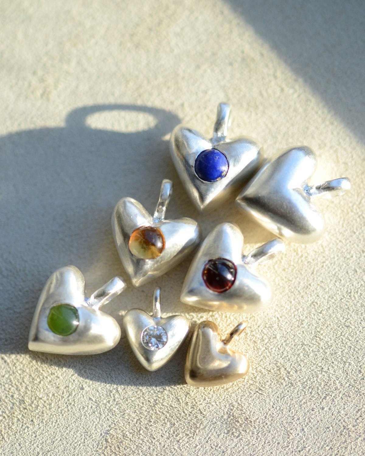 "Dunton Ellerkamp" American Folk Heart Pendant with Diamond(lab)