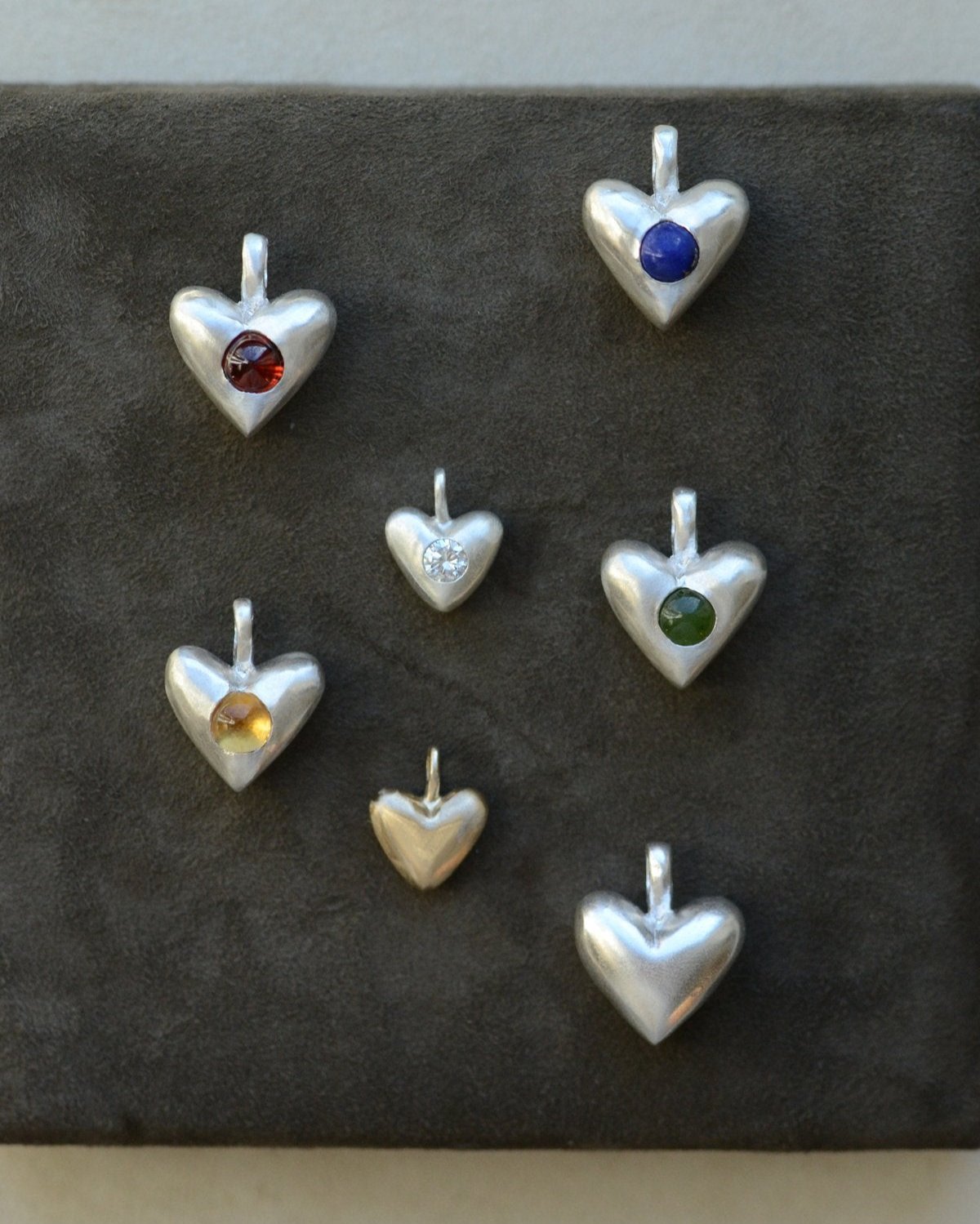 "Dunton Ellerkamp" American Folk Heart Pendant with Citrine