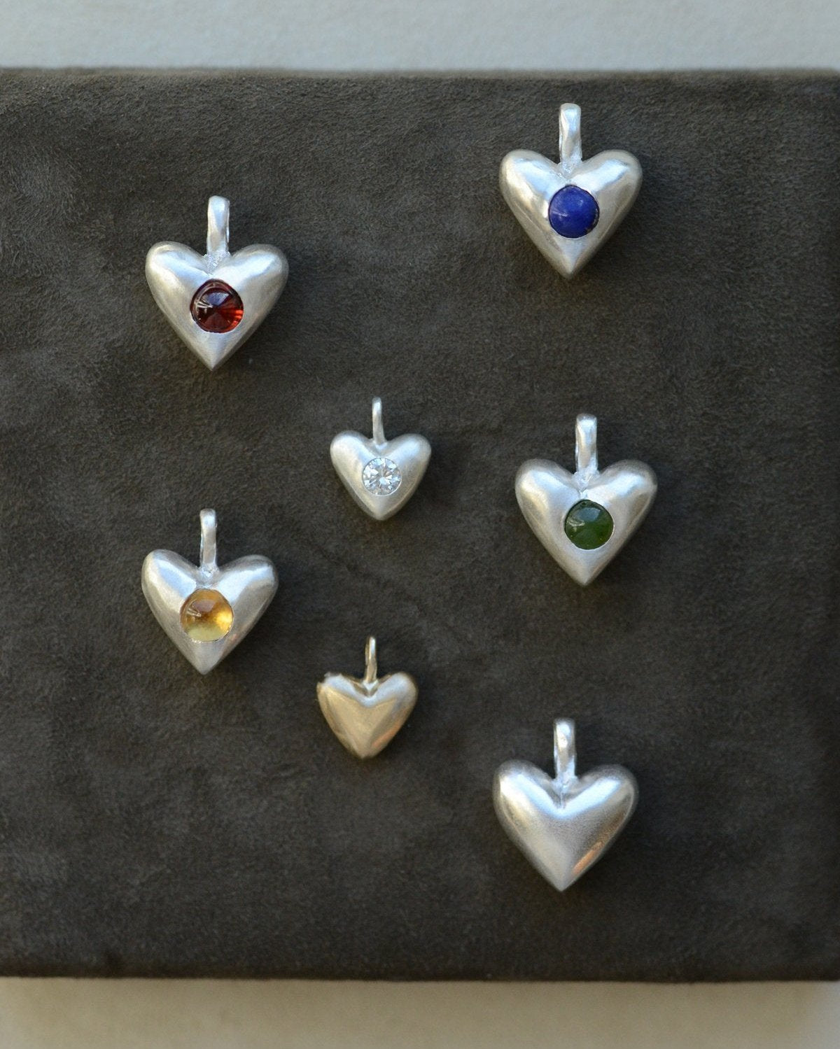 "Dunton Ellerkamp" American Folk Heart Pendant with Diamond(lab)