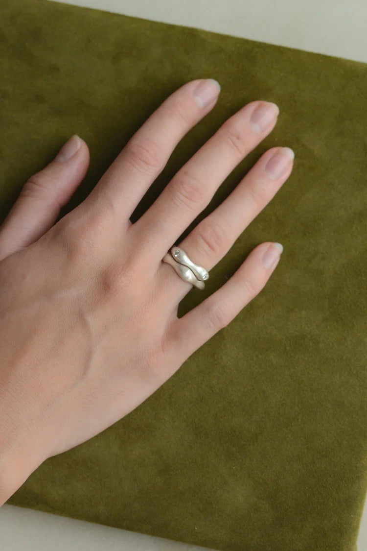 "Dunton Ellerkamp" Owen Ring - Thin w/ Diamonds