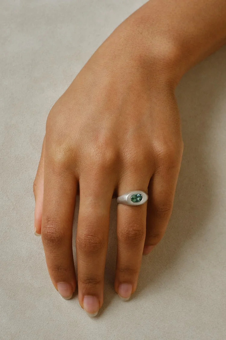 "Dunton Ellerkamp" Phillips Signet Ring w/ Tourmaline