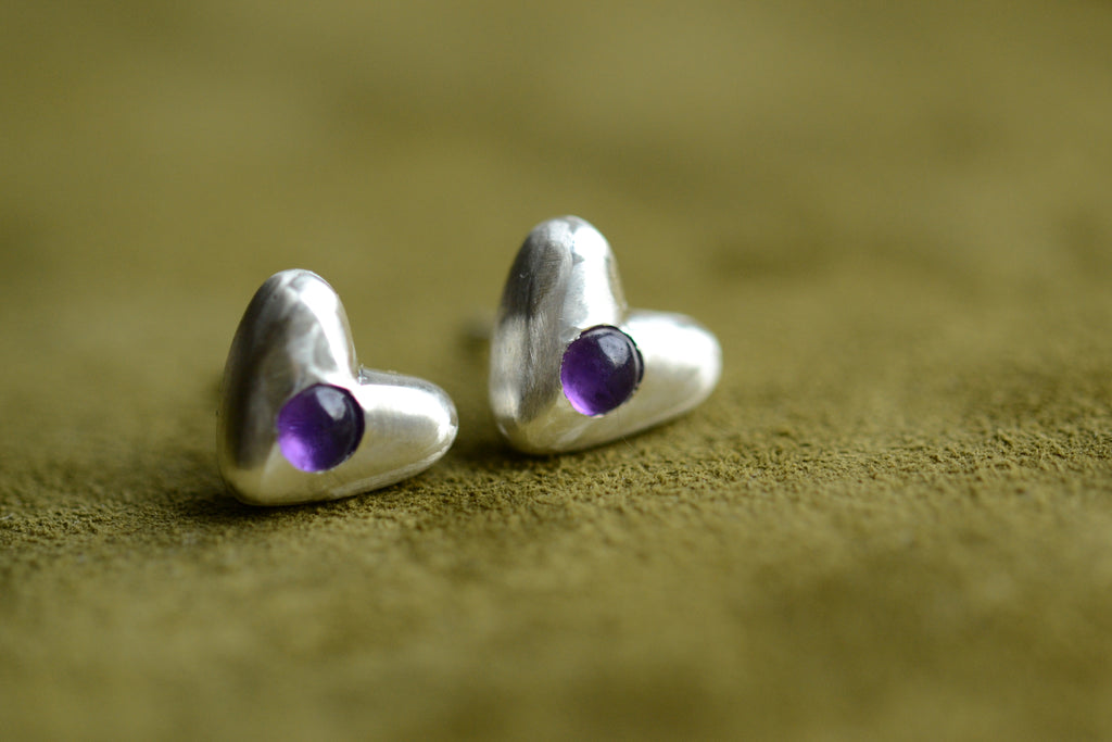 Diminutive Earrings w/ Amethyst