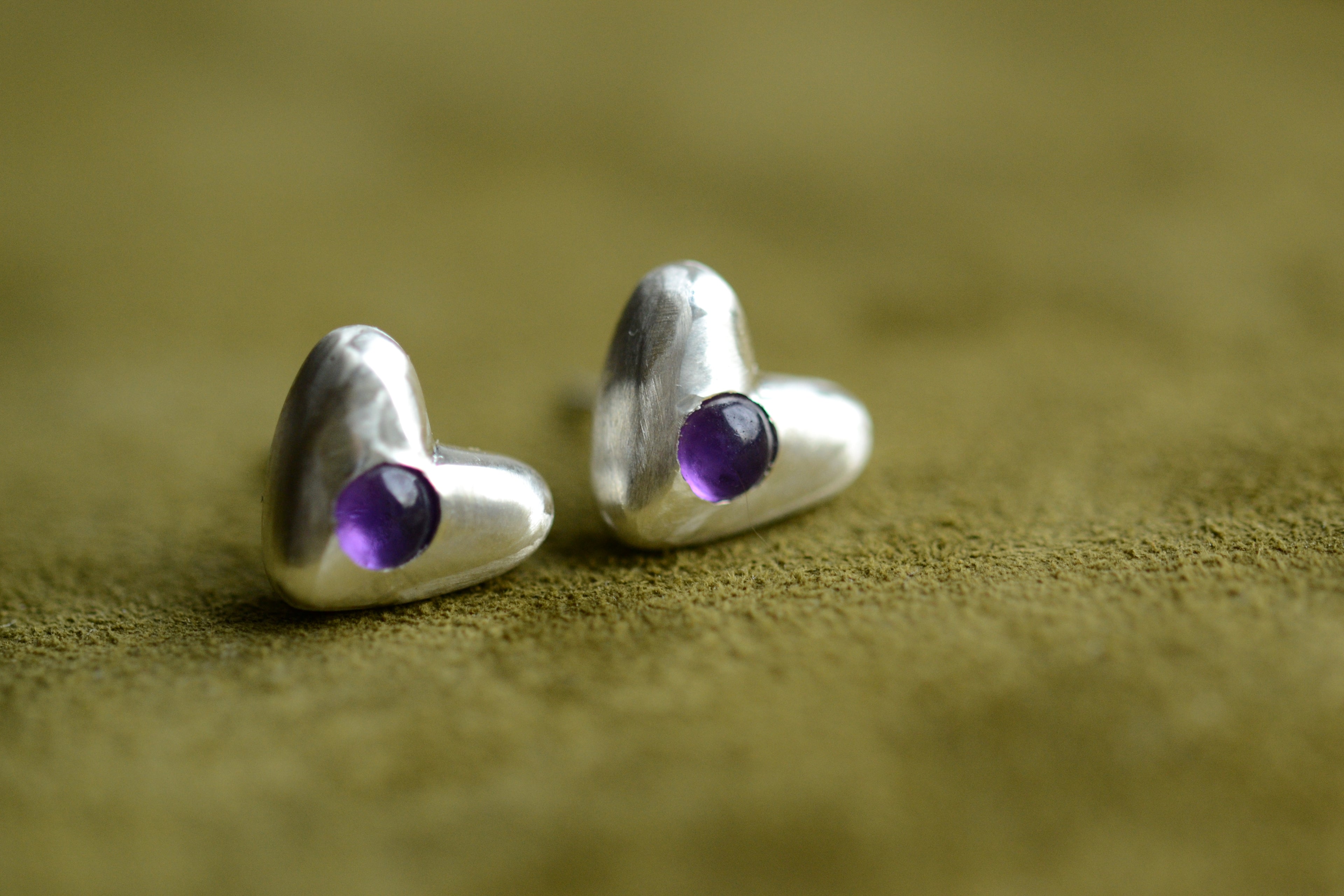 Diminutive Earrings w/ Amethyst