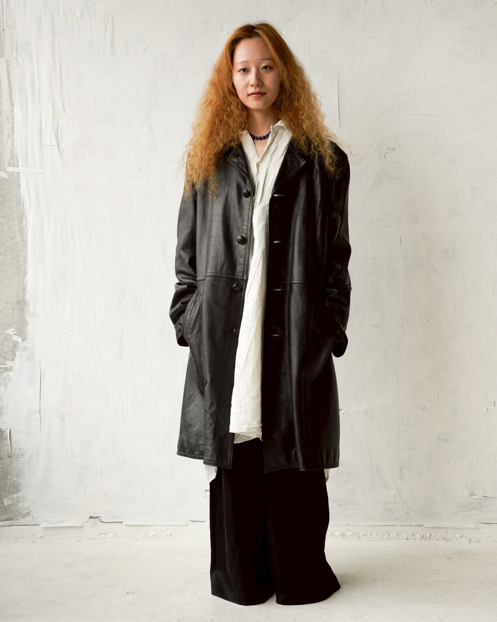 80~90's Leather Tailored Jacket