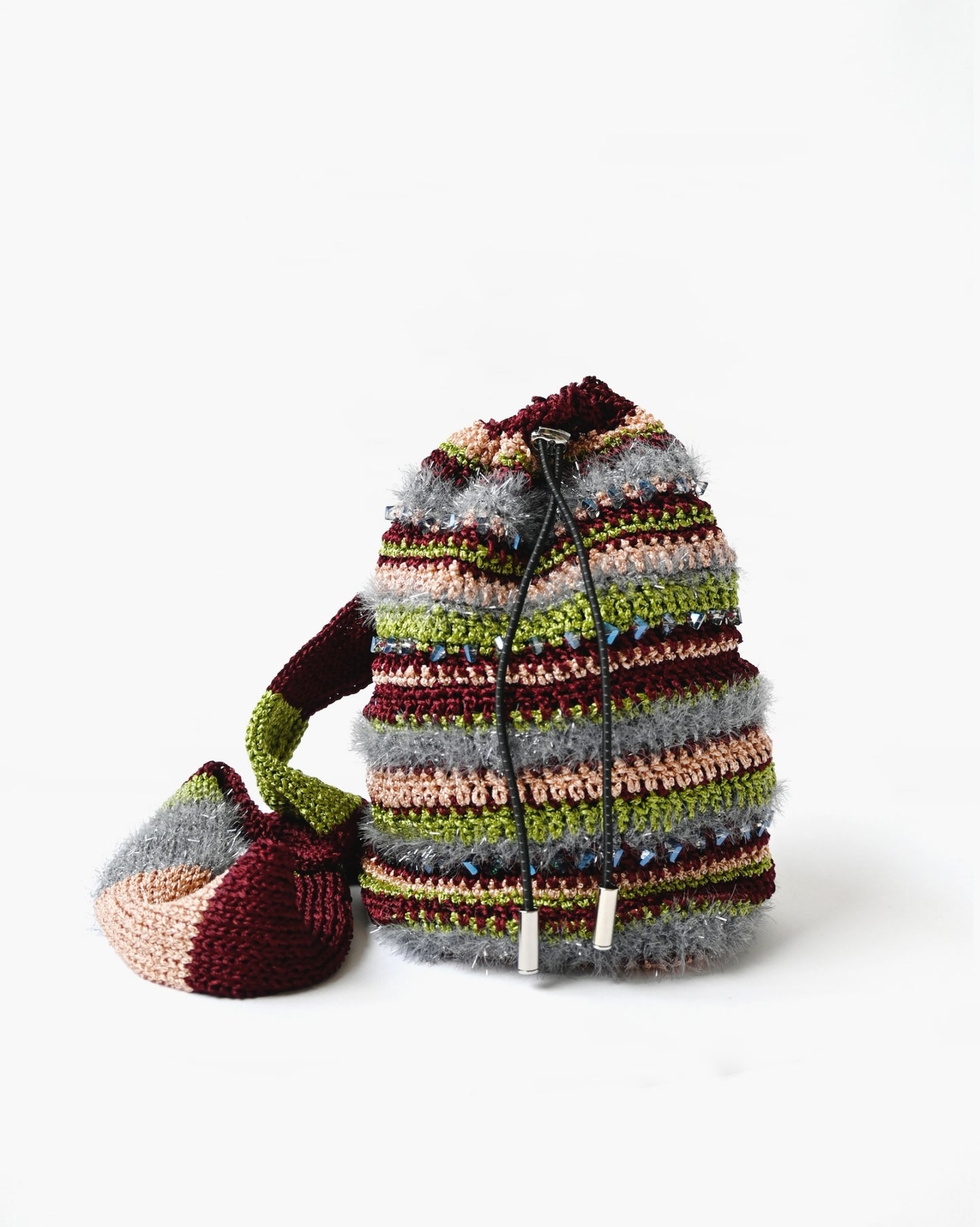 Hand Knitting Shoulder Bag 05