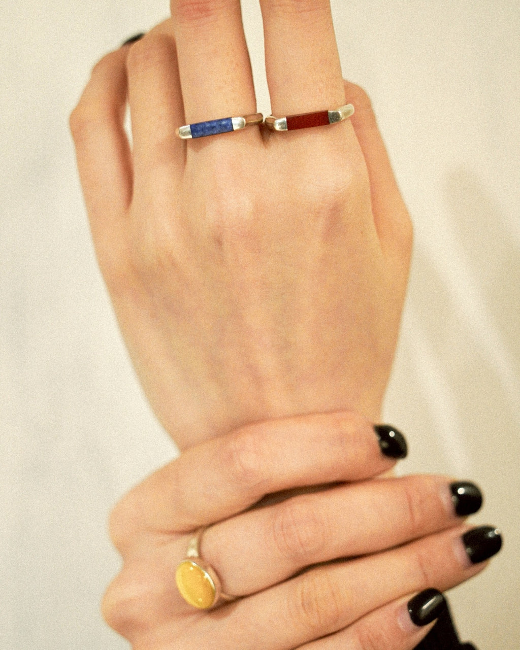 Red Coral Silver Ring (SVR25032-2)