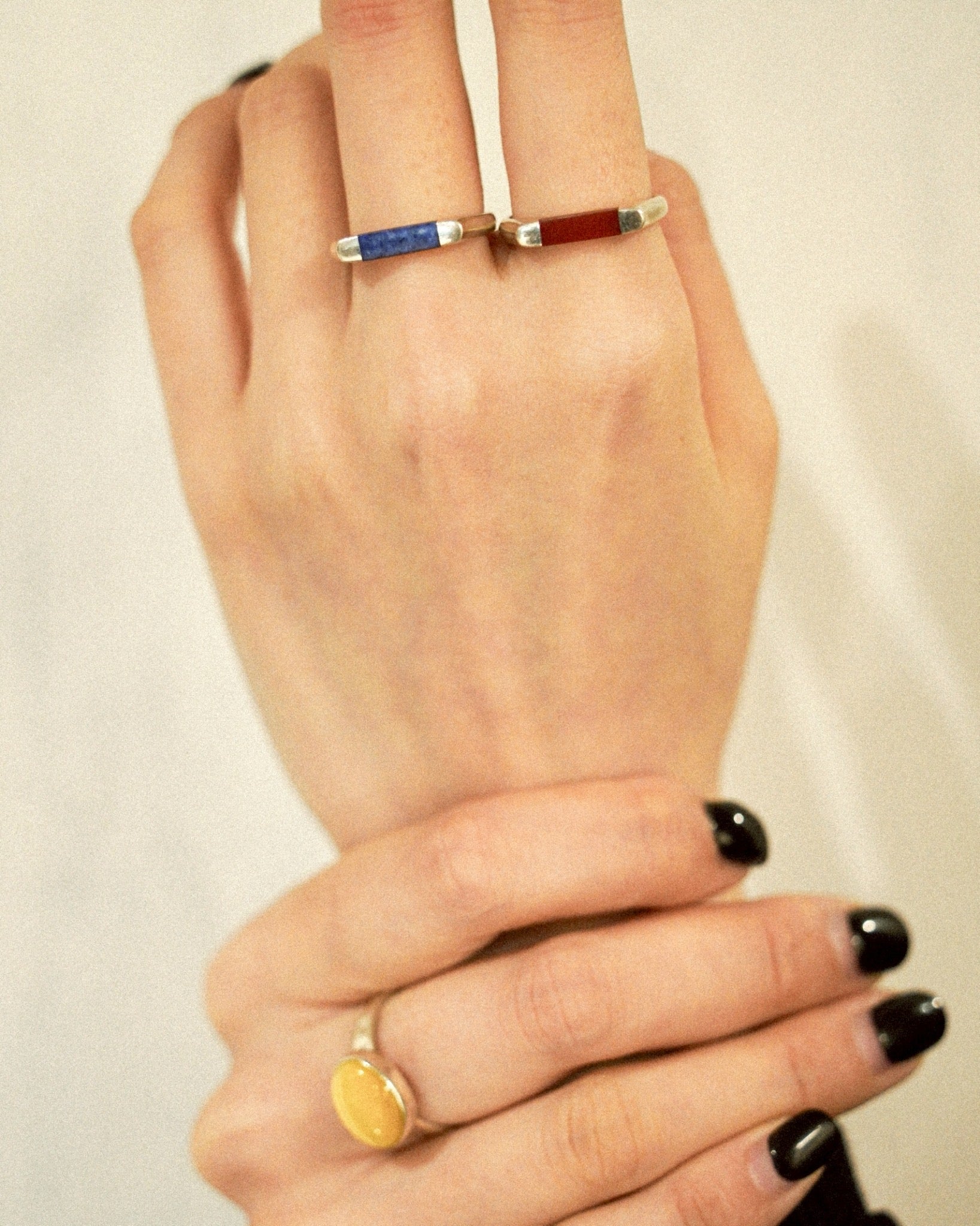 Red Coral Silver Ring (SVR25032-2)