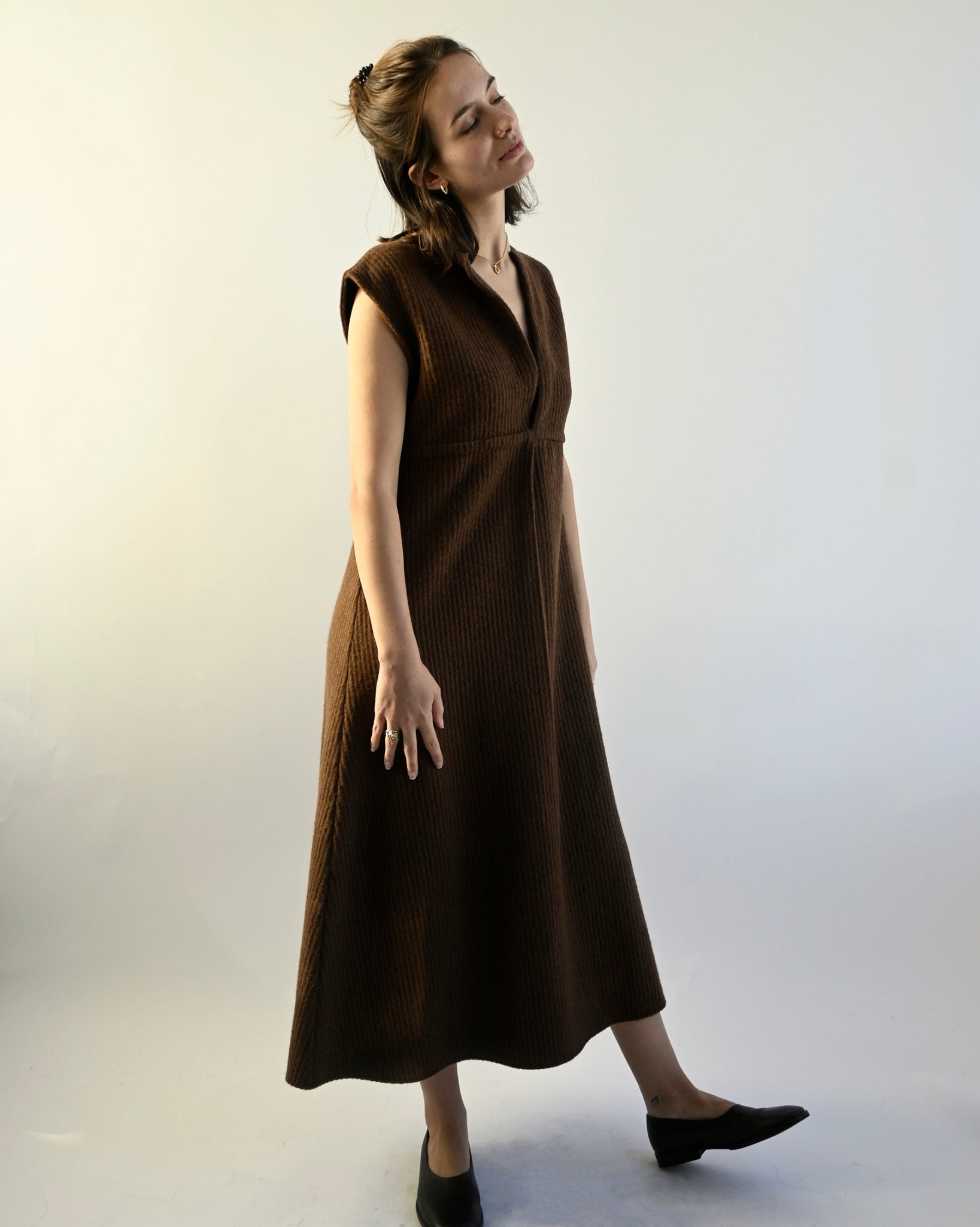"RUOHAN" CARAMAL DRESS