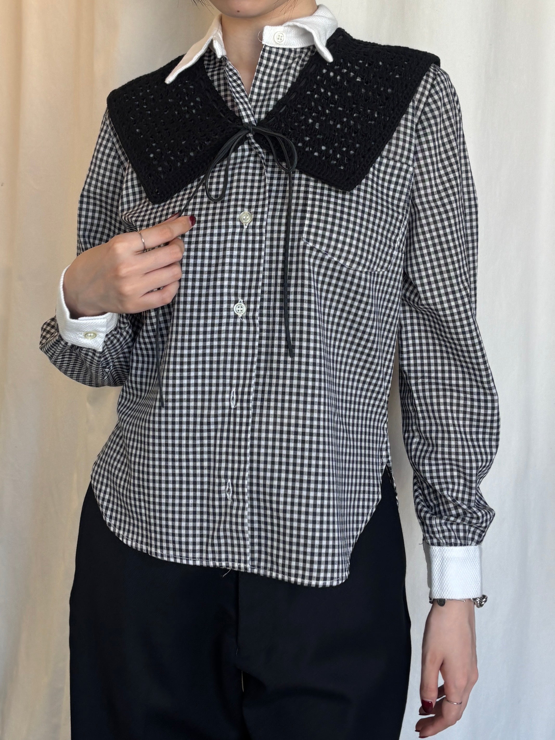 Black & White Gingham Check Shirt