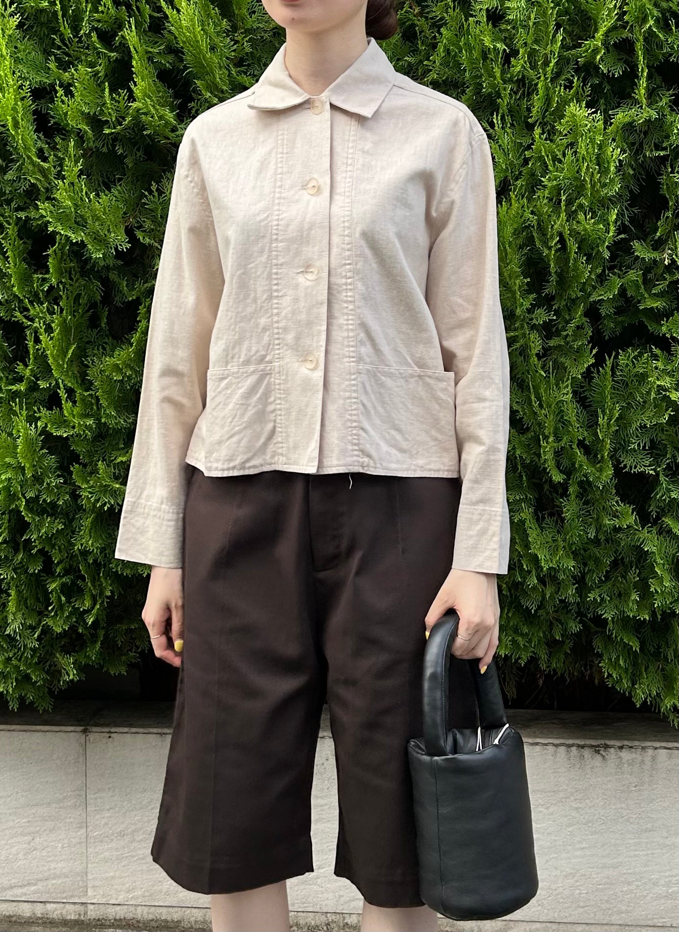 Cotton x Linen Boxy Shirt Jacket
