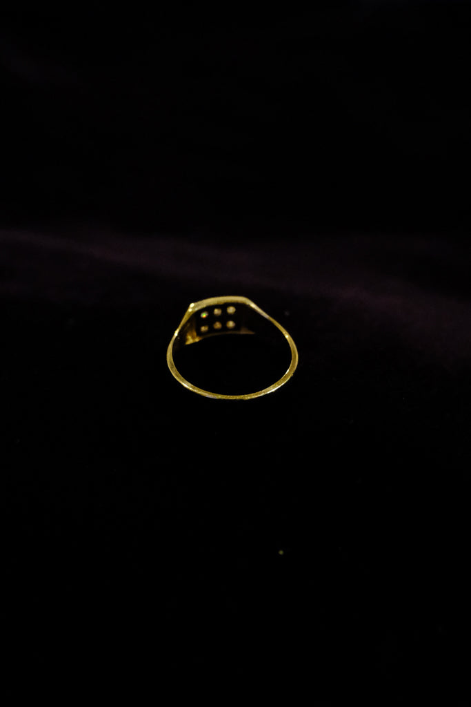 14k Yellow Gold Initial Baby Pinky - 0号