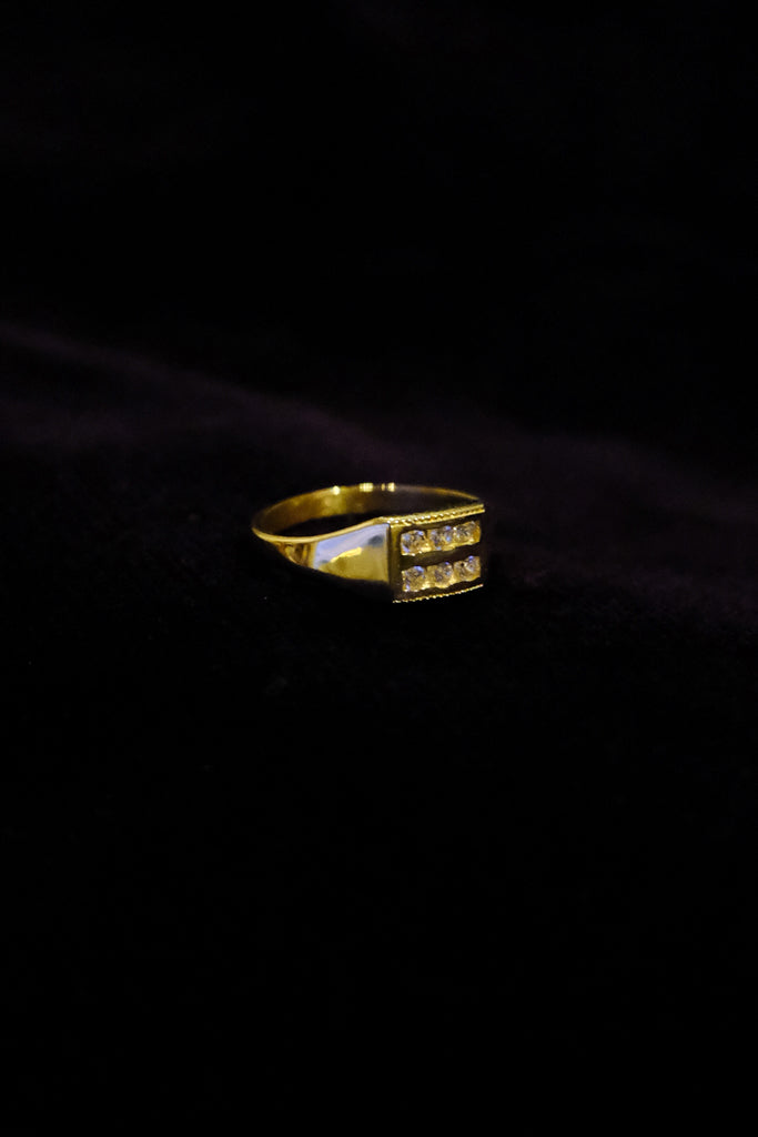 14k Yellow Gold Initial Baby Pinky - 0号