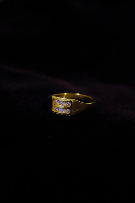 14k Yellow Gold Initial Baby Pinky - 0号