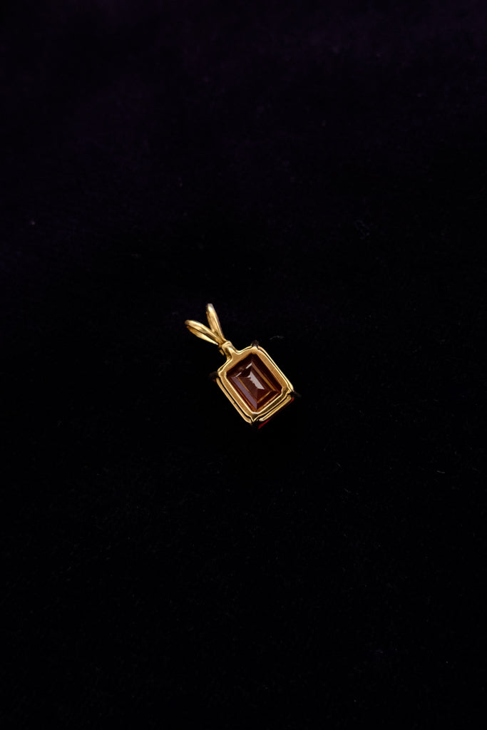 14k Gold Synthetic Ruby Charm