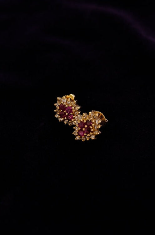 14k Gold Ruby Earrings