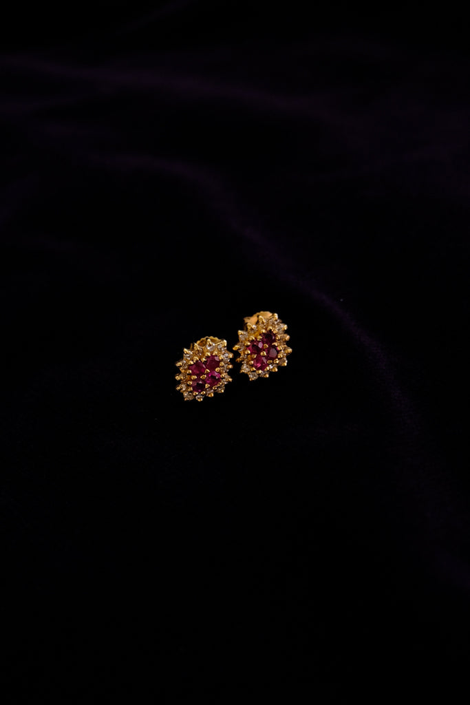 14k Gold Ruby Earrings