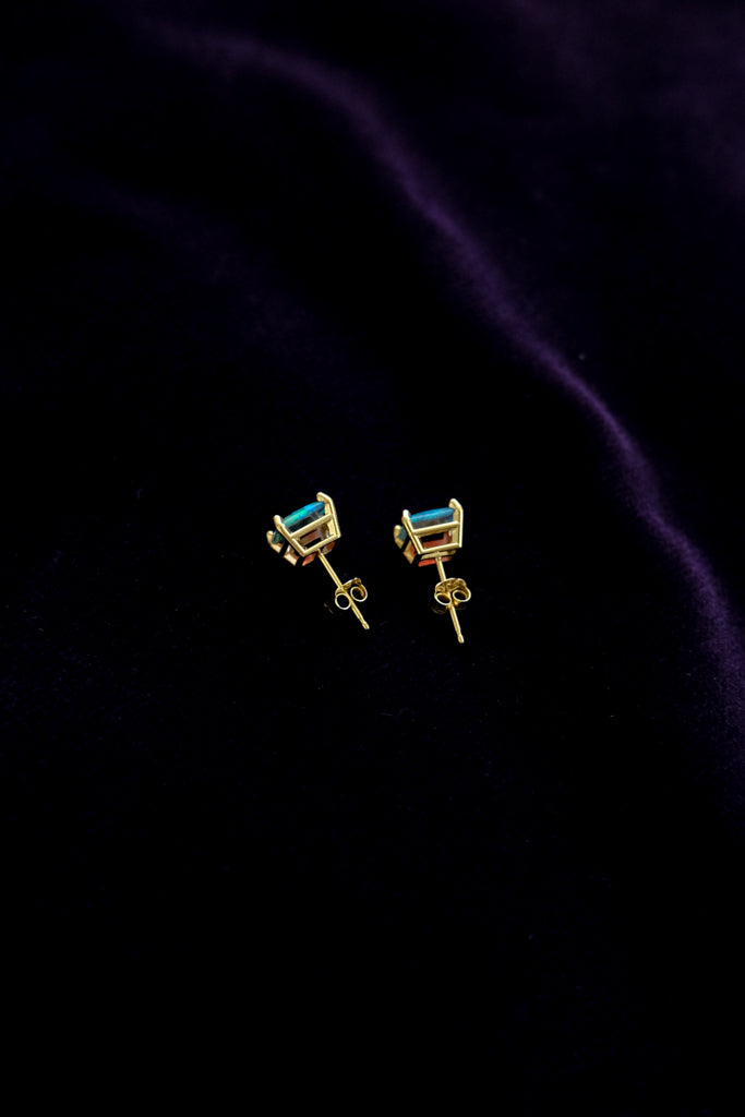 14k Gold Opal Earrings