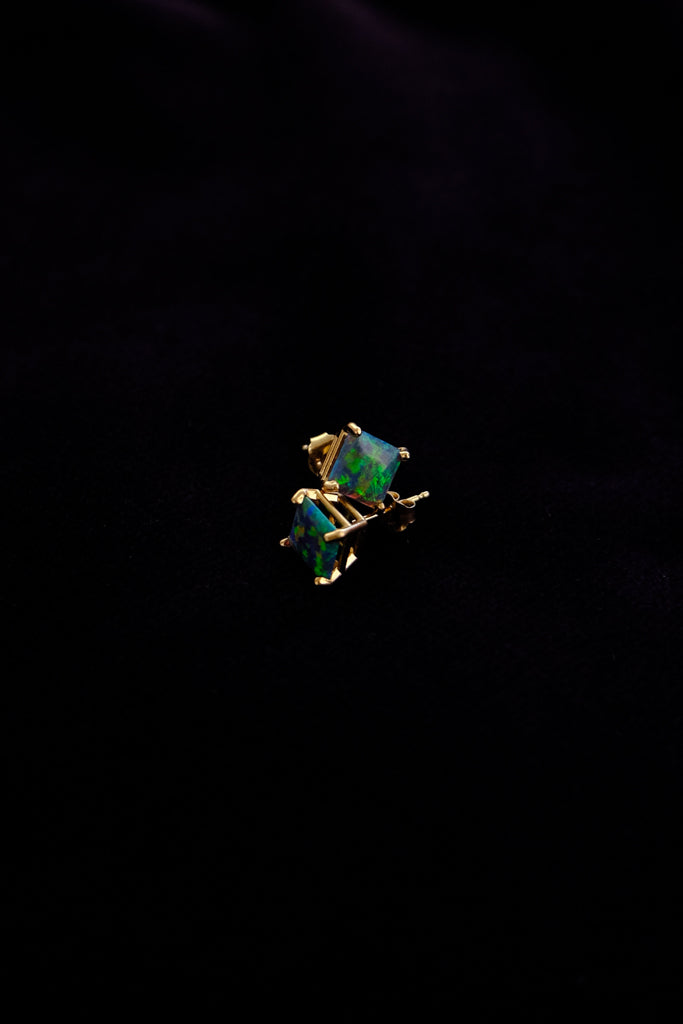 14k Gold Opal Earrings