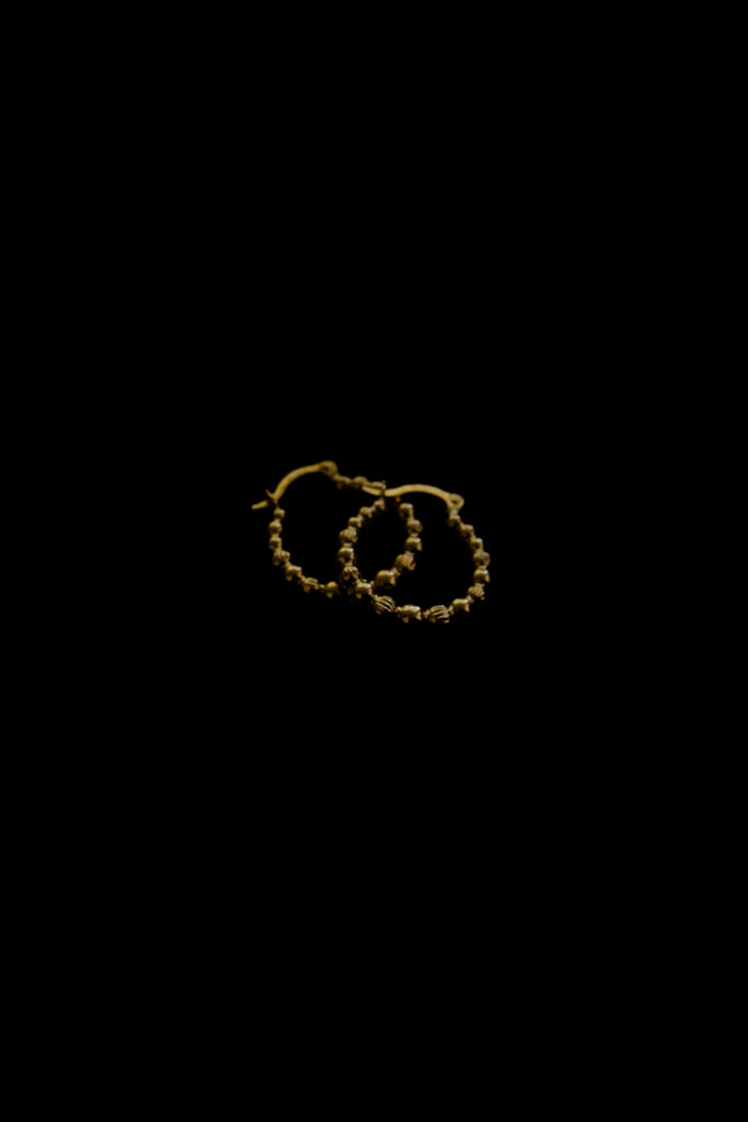 10k Yellow Gold Bead Ball Hoops