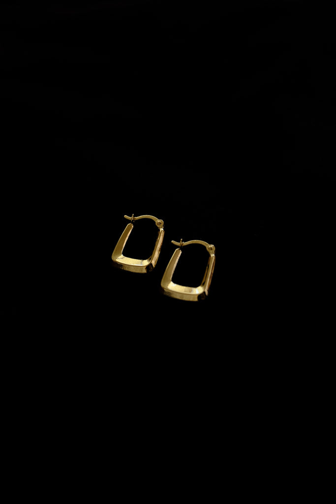 10k Yellow Gold Small Twist Cut Hoops