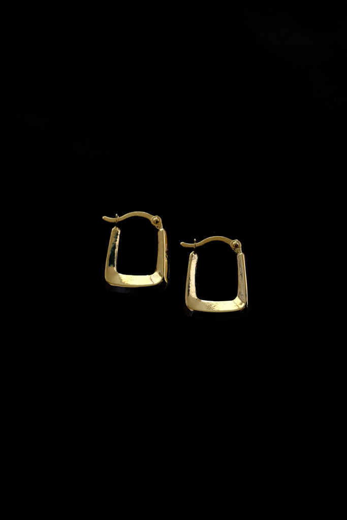 10k Yellow Gold Small Twist Cut Hoops