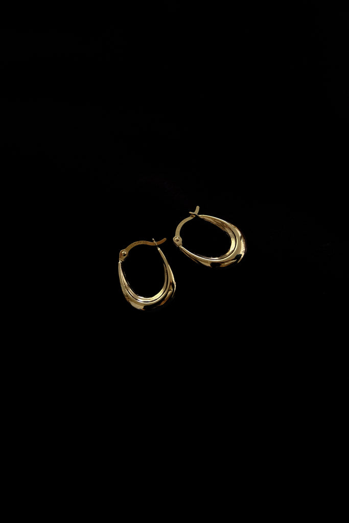 10k Yellow Gold Medium Hoops Earrings