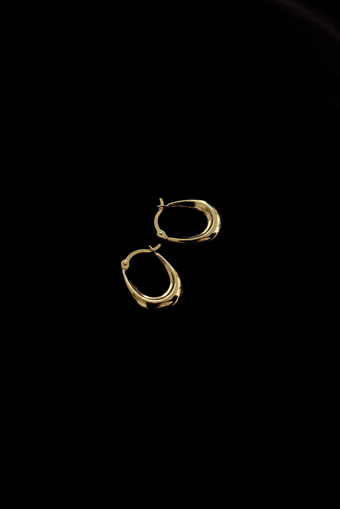 10k Yellow Gold Medium Hoops Earrings