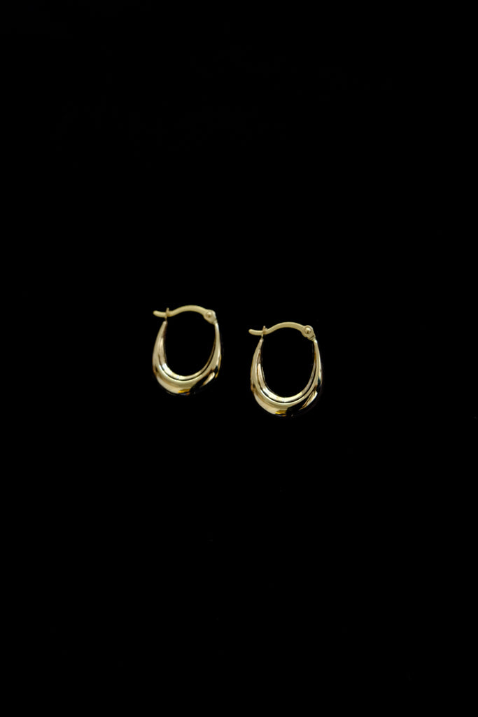 10k Yellow Gold Medium Hoops Earrings