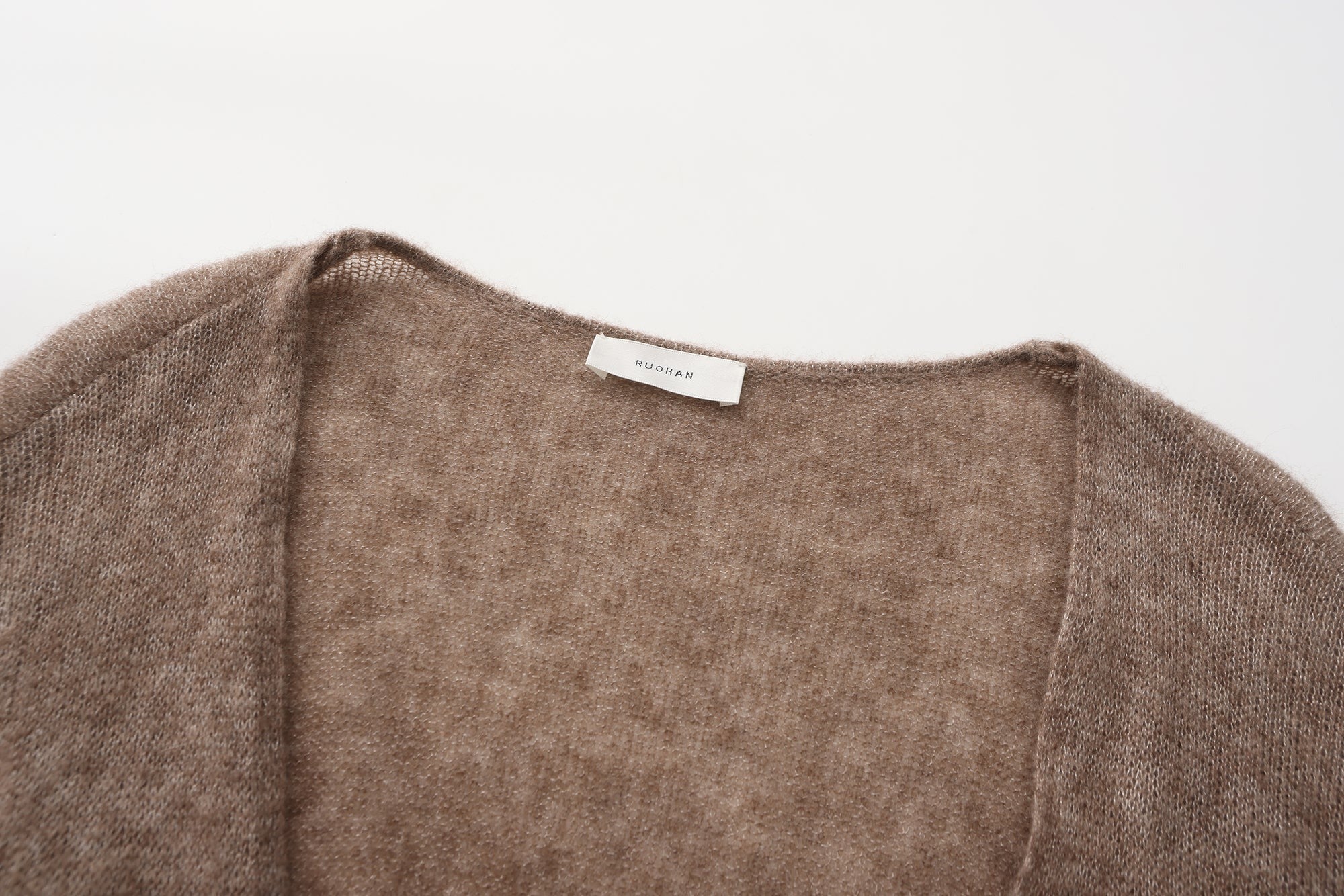 "RUOHAN" BROWN KNIT COMINO TOP