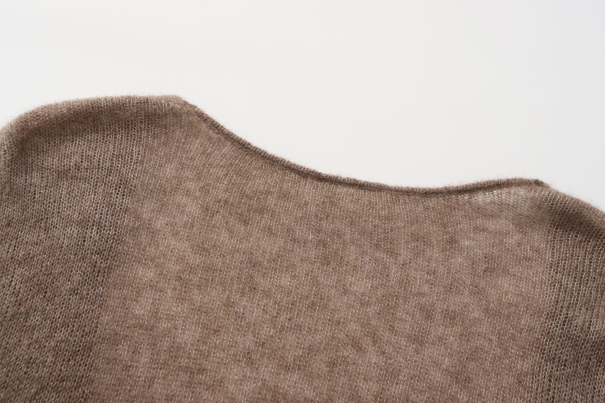"RUOHAN" BROWN KNIT COMINO TOP