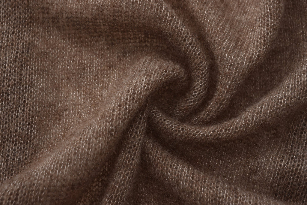 "RUOHAN" BROWN KNIT COMINO TOP