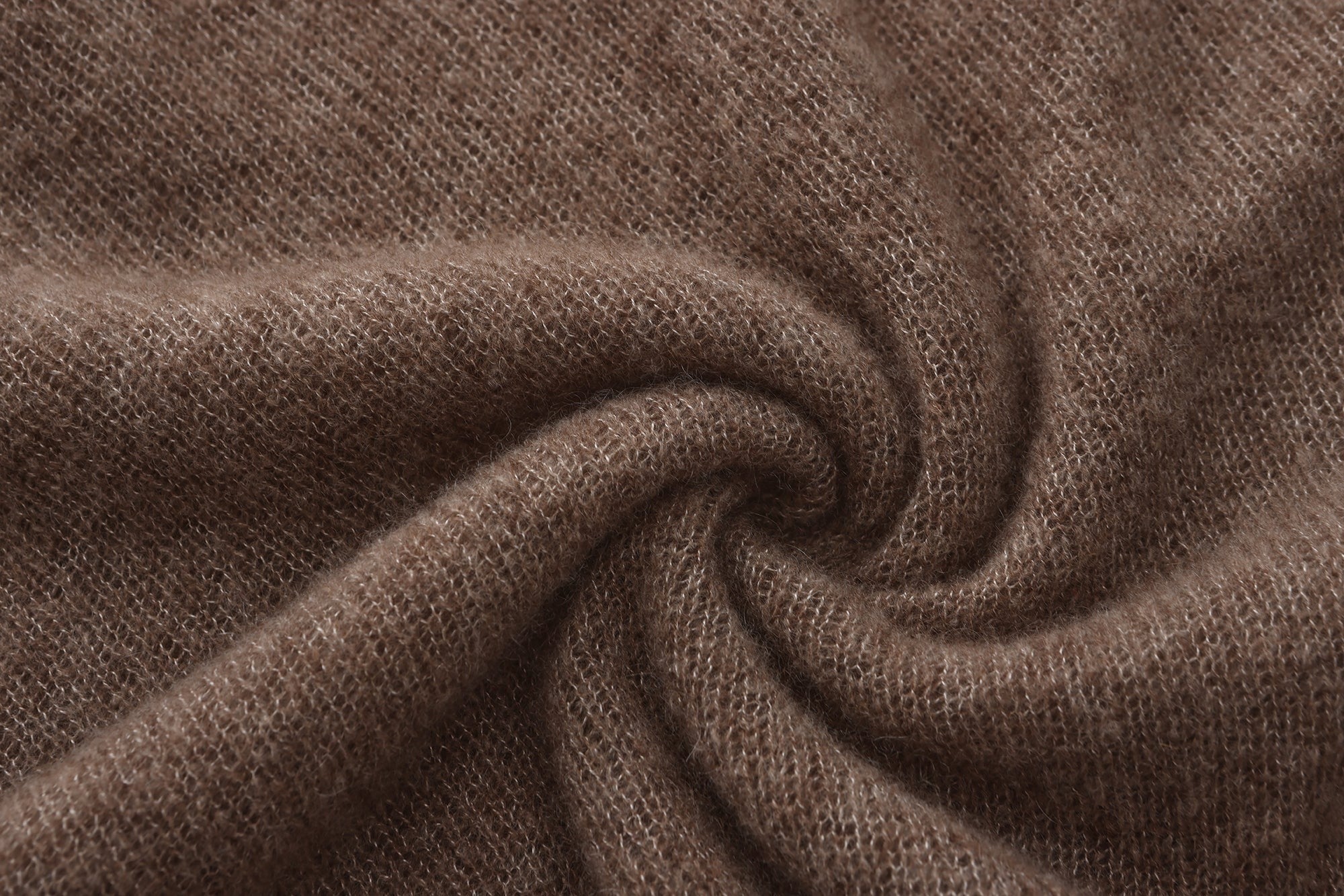 "RUOHAN" BROWN KNIT DRIP CAPE