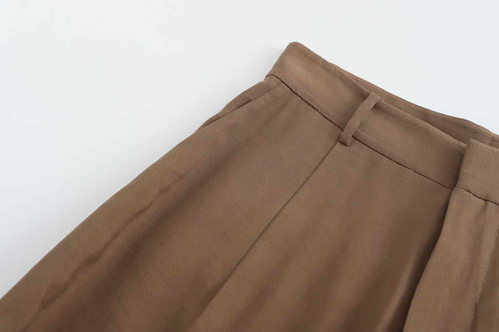 "RUOHAN" Tan Suit Pants