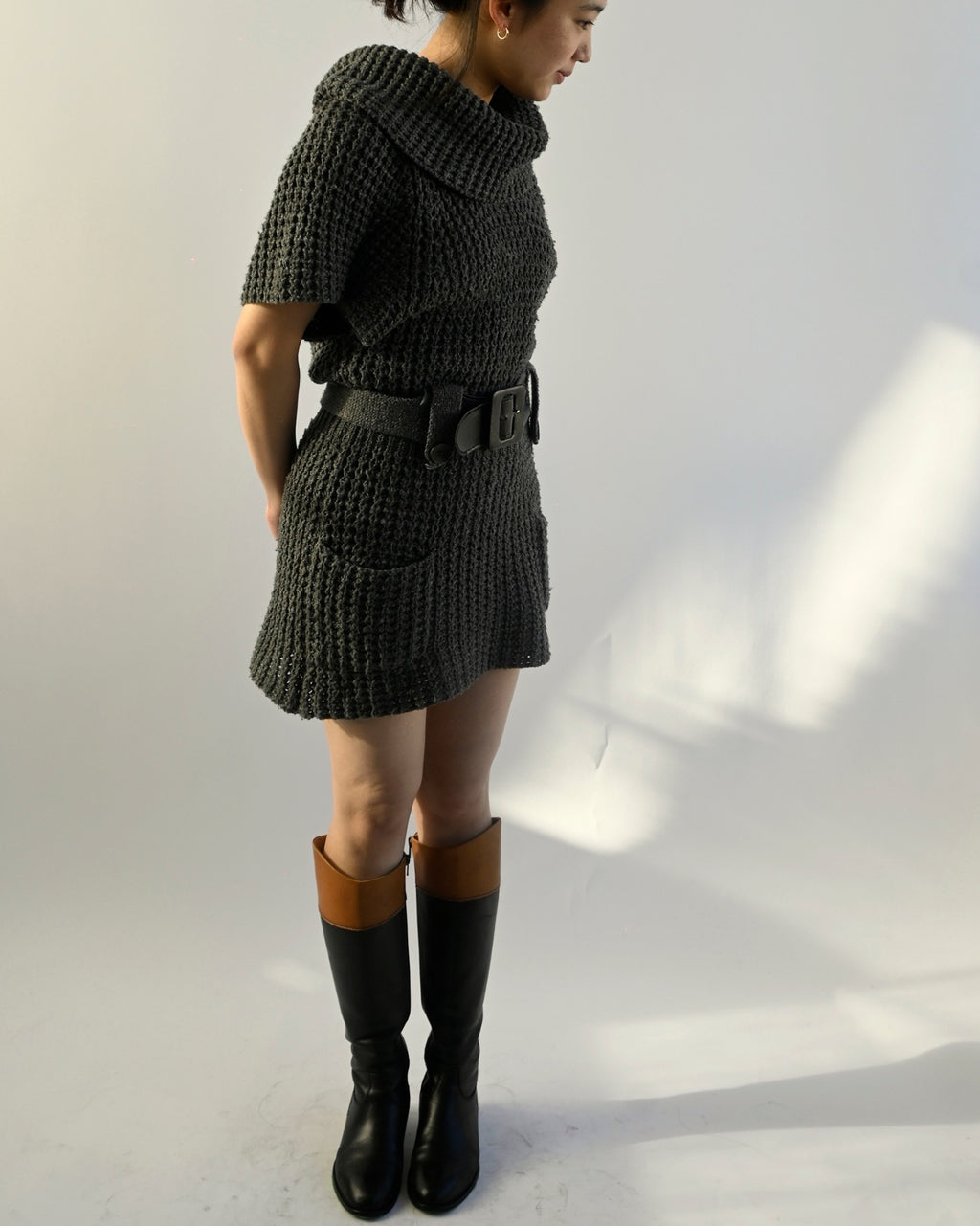 1990's Grey Sweater Mini Dress