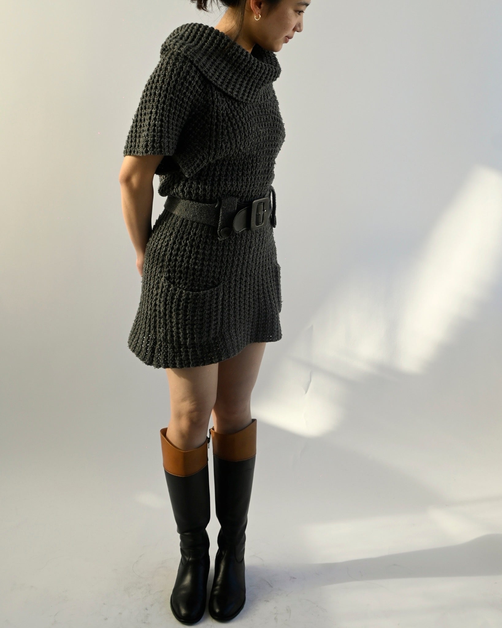 1990's Grey Sweater Mini Dress