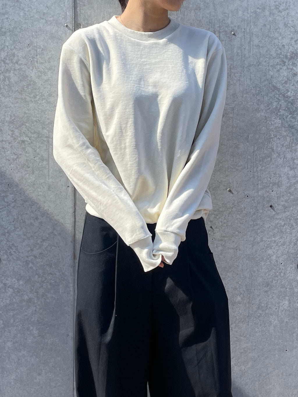 Cotton Velour Sweatshirts - White