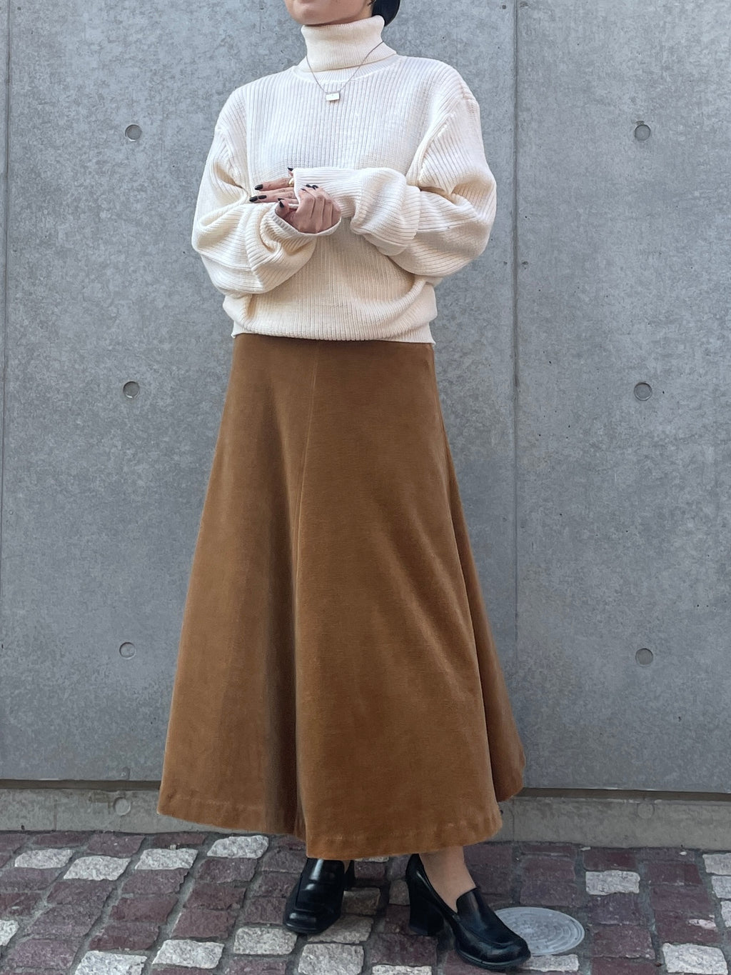 Velour Skirt - Brown