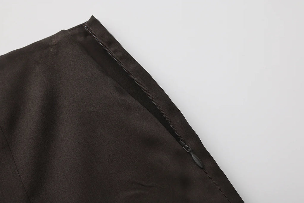 SABLE BROWN COCOON SKIRT