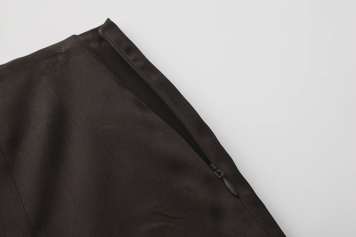 SABLE BROWN COCOON SKIRT