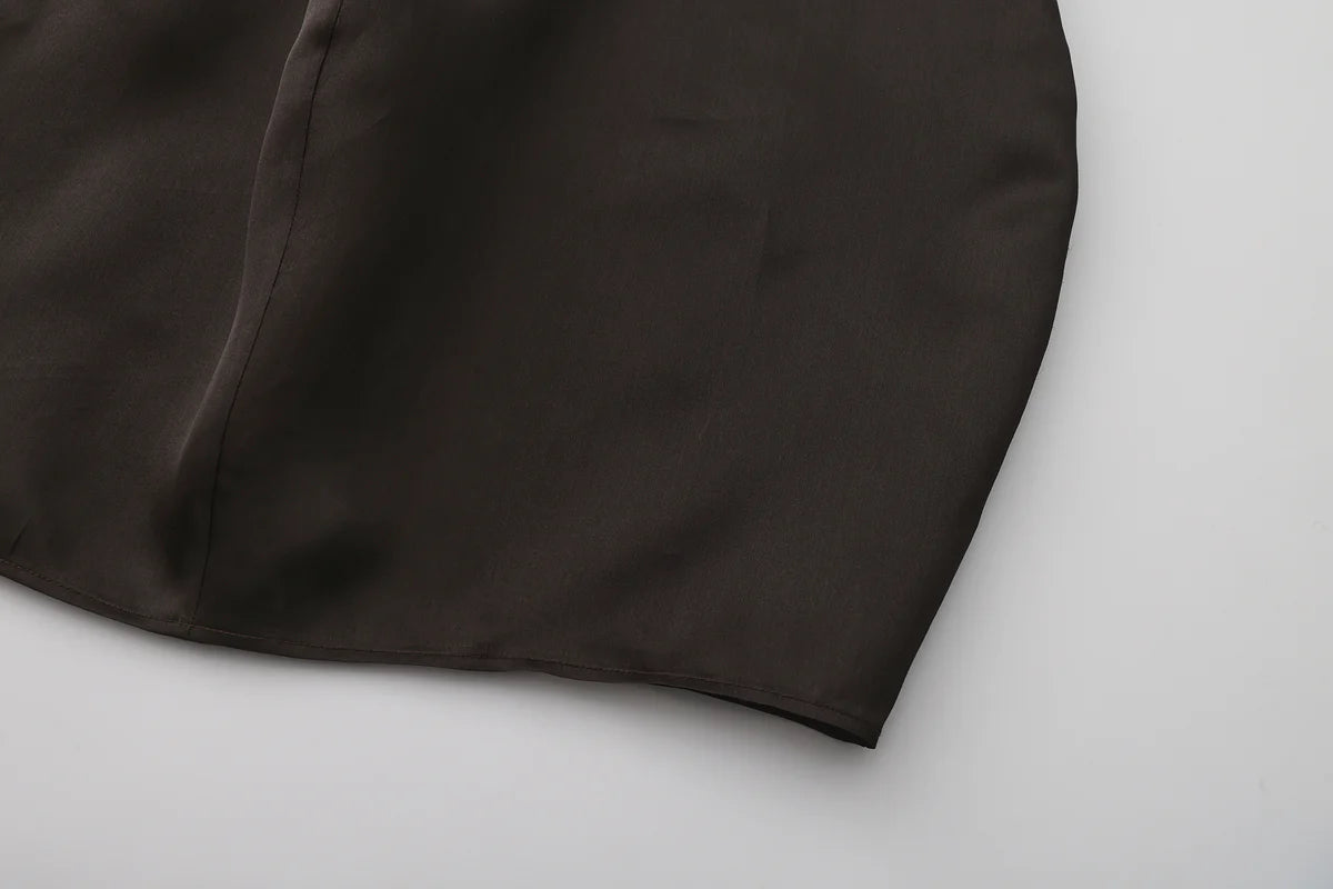 SABLE BROWN COCOON SKIRT