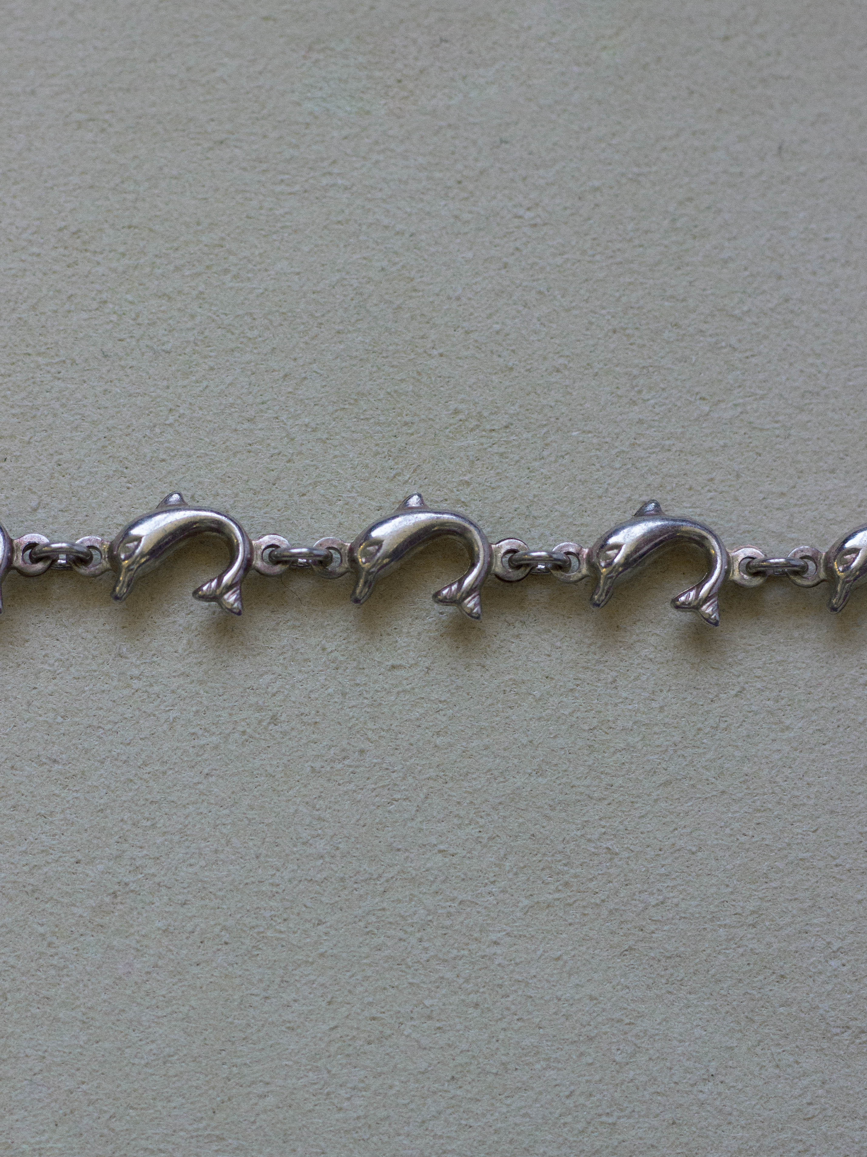 Silver Dolphin Link Bracelet (SVBL-25SS007)