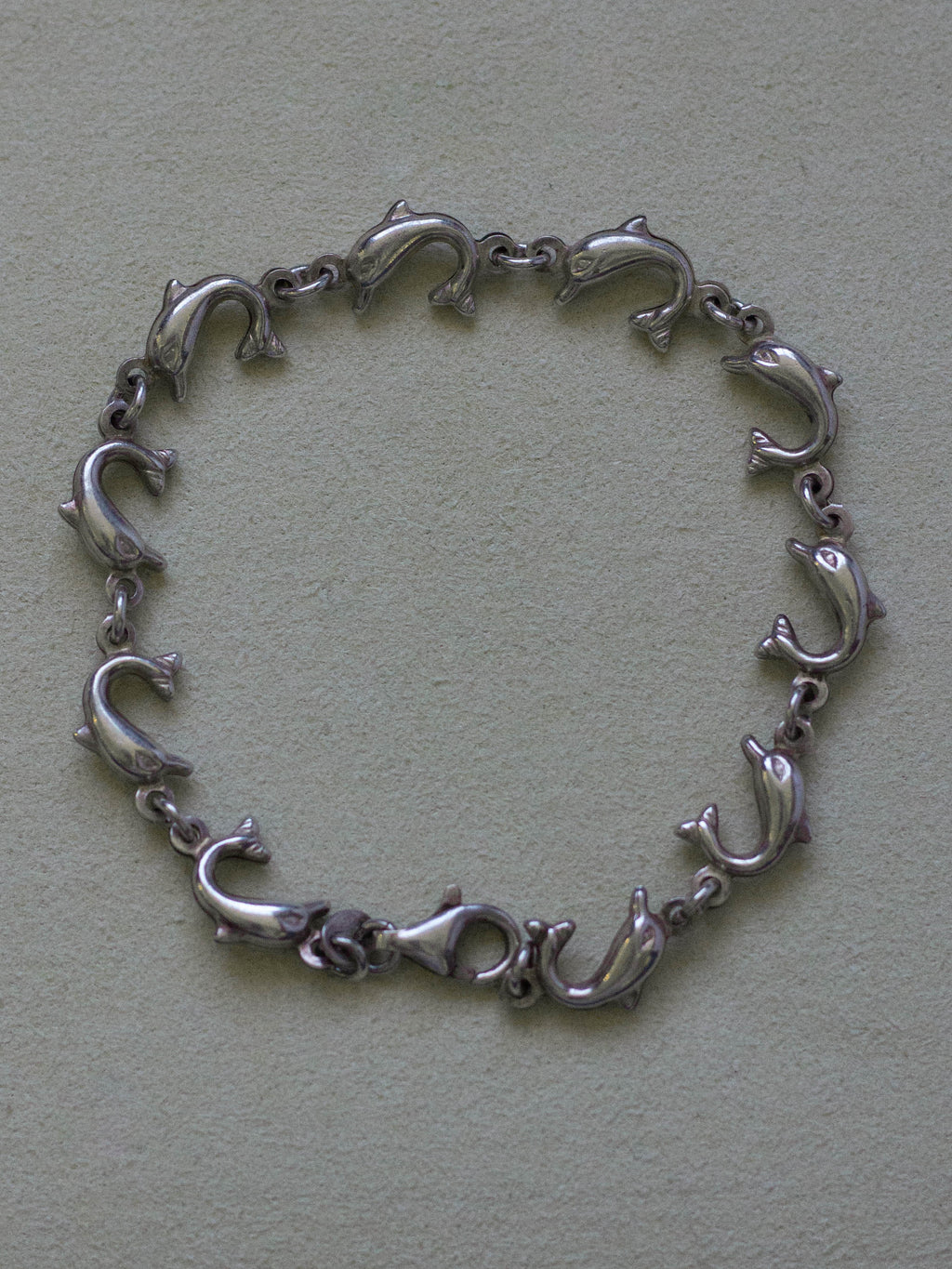 Silver Dolphin Link Bracelet (SVBL-25SS007)