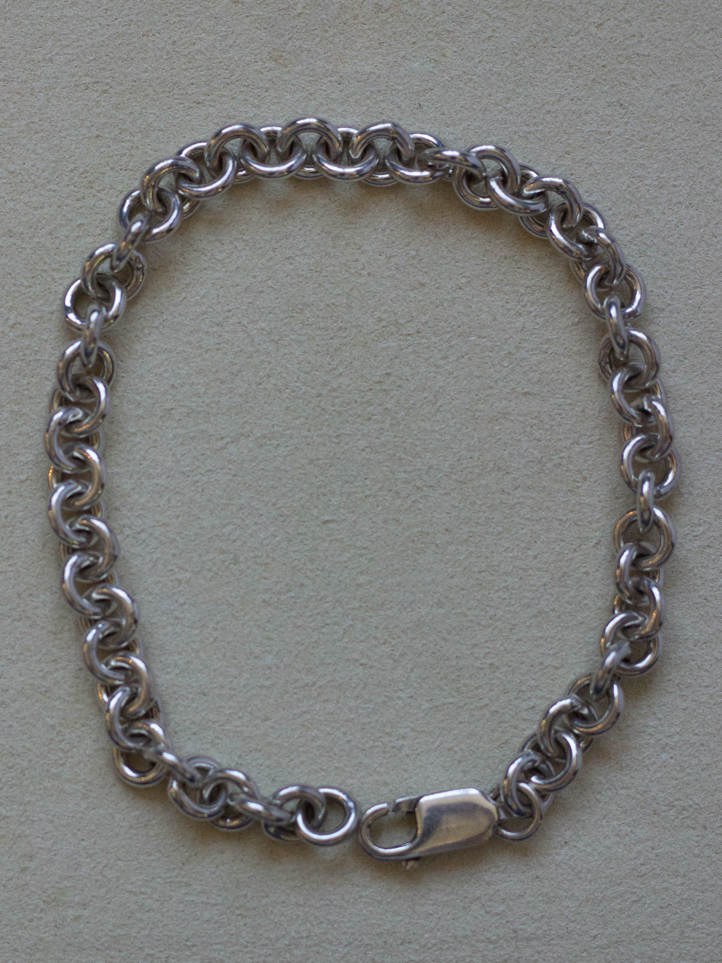 Sterling Silver Rolo Link Bracelet (SVBL-25SS012)