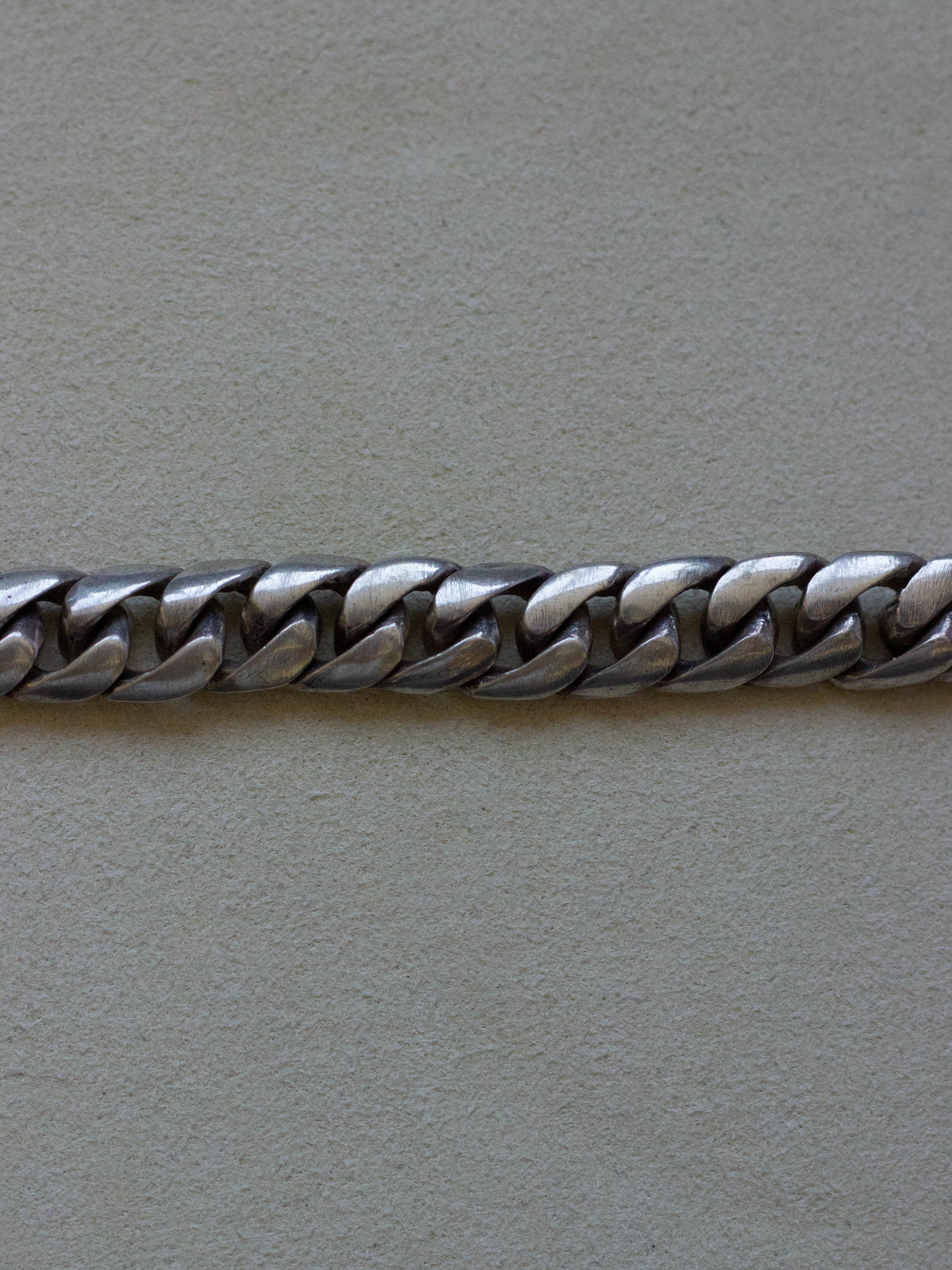 Sterling Silver Flat Cuban Link Bracelet (SVBL08)