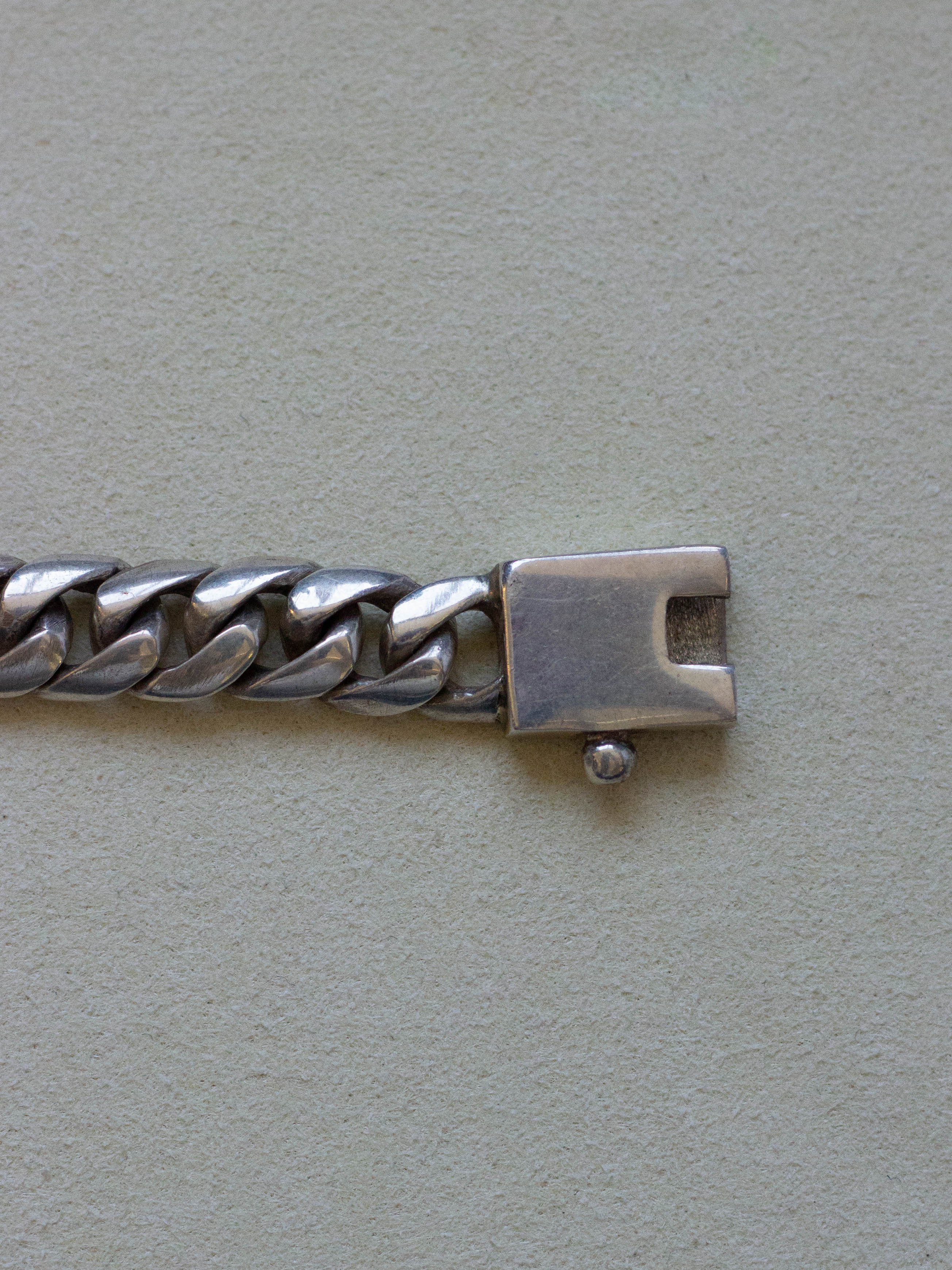 Sterling Silver Flat Cuban Link Bracelet (SVBL08)