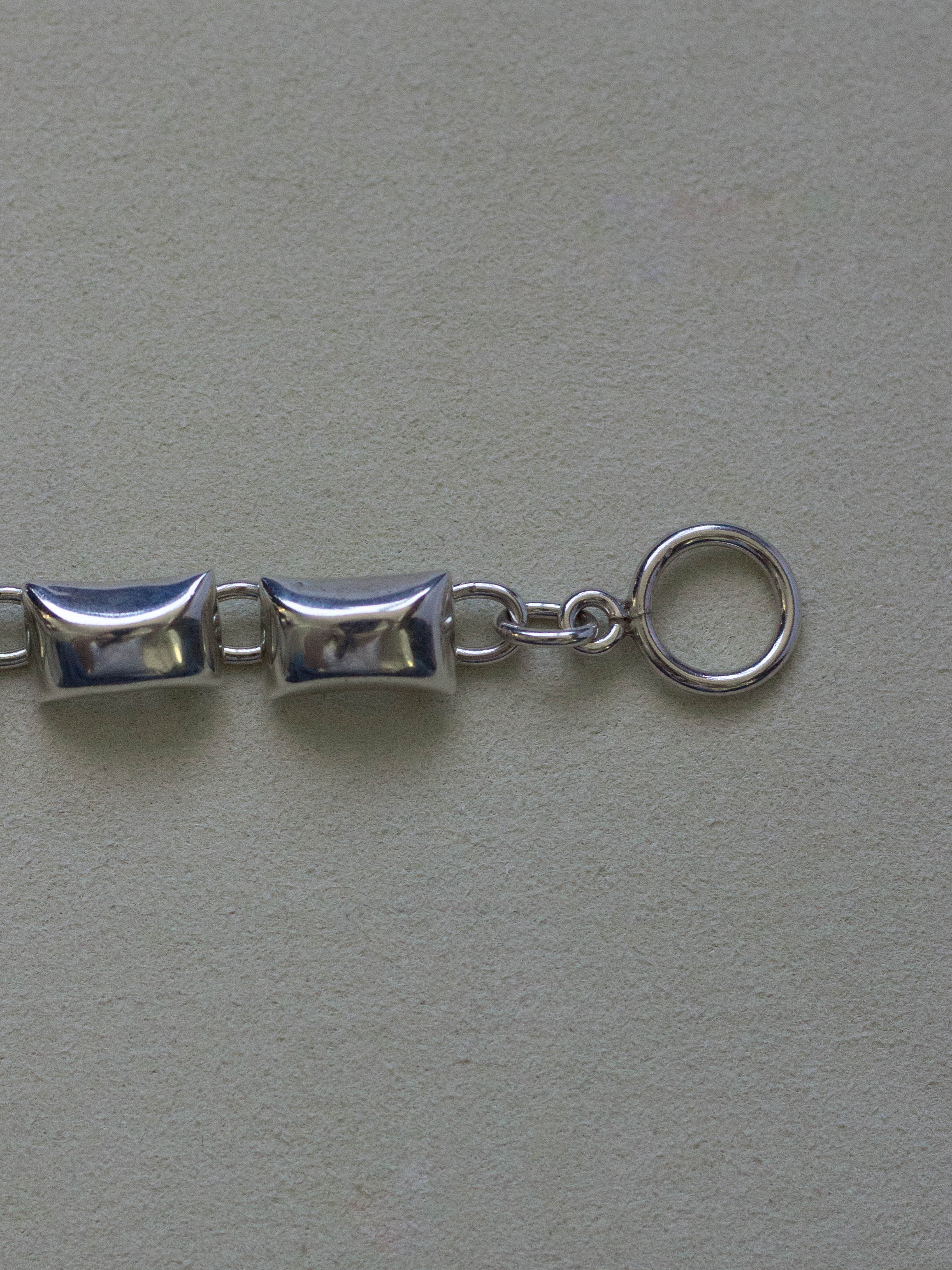 Square Chain T-Bar Silver Bracelet (SVBL-2508)