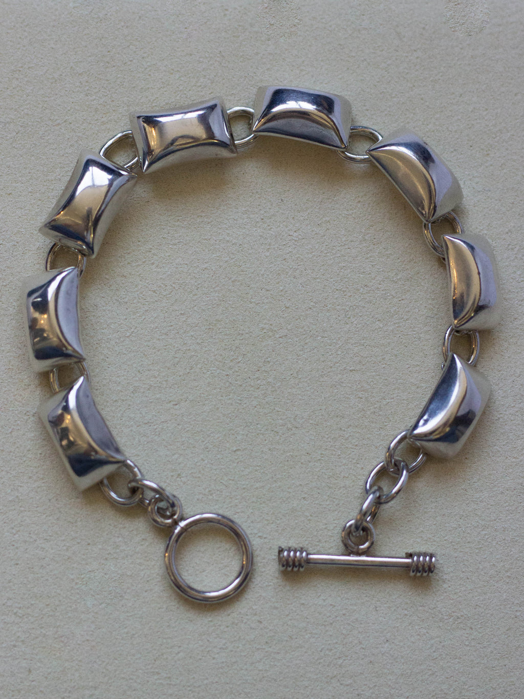 Square Chain T-Bar Silver Bracelet (SVBL-2508)