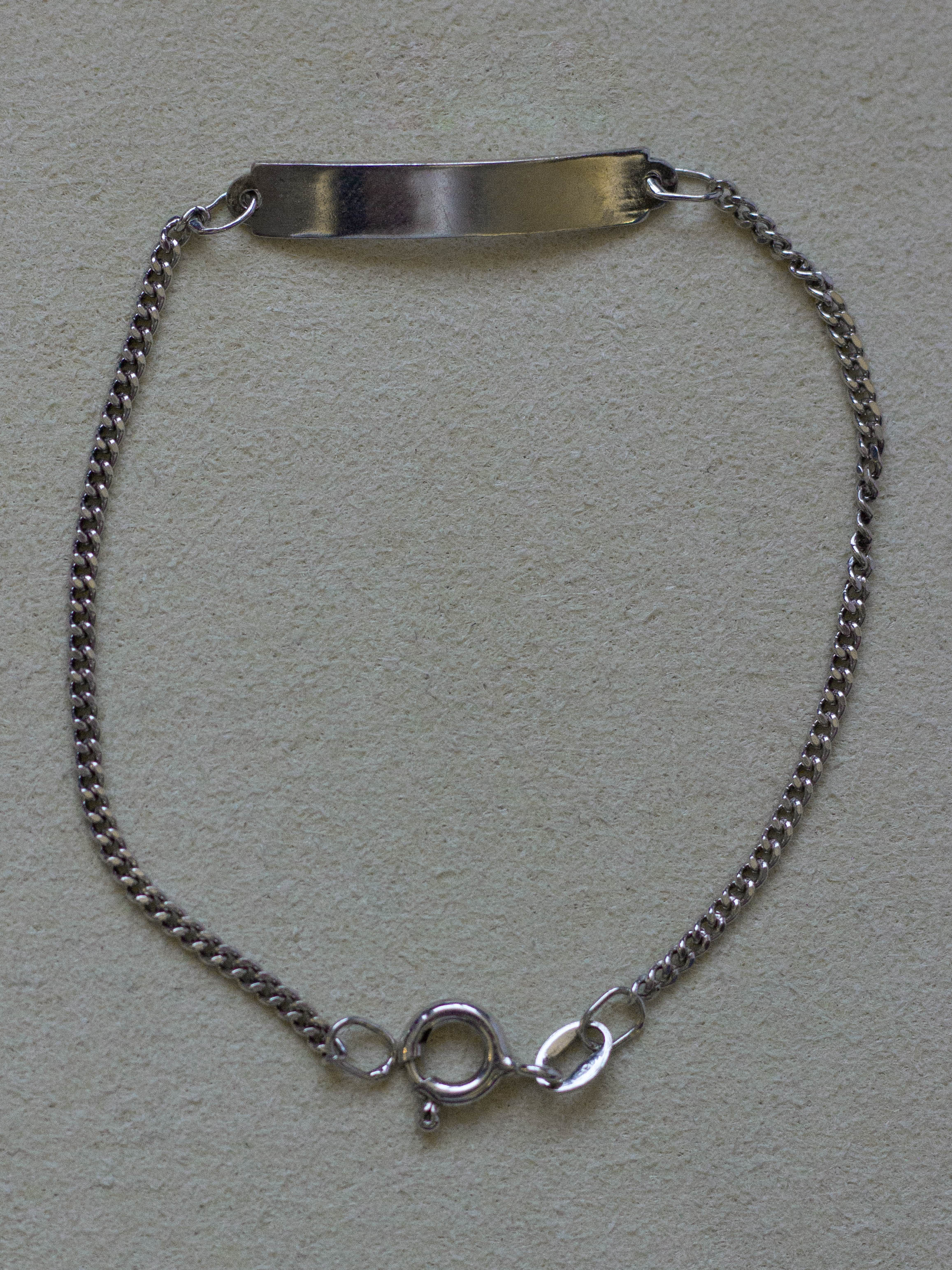 Delicate Chain ID Silver Bracelet (SVBL-2511)